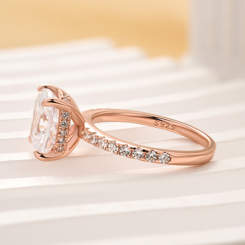 Louily Cushion Cut Engagement Ring In Sterling Silver - louilyjewelry