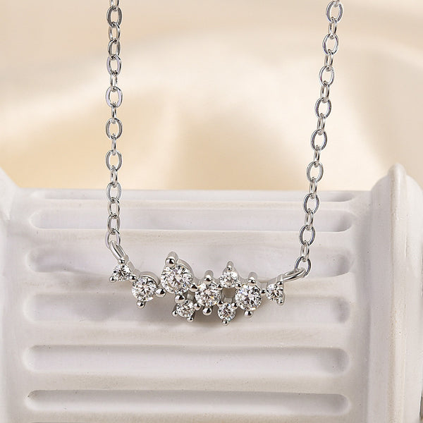 Louily Moissanite Lovely Gypsophila Moissanite Pendant Necklace