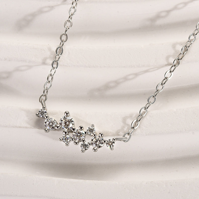 Louily Moissanite Lovely Gypsophila Moissanite Pendant Necklace - louilyjewelry