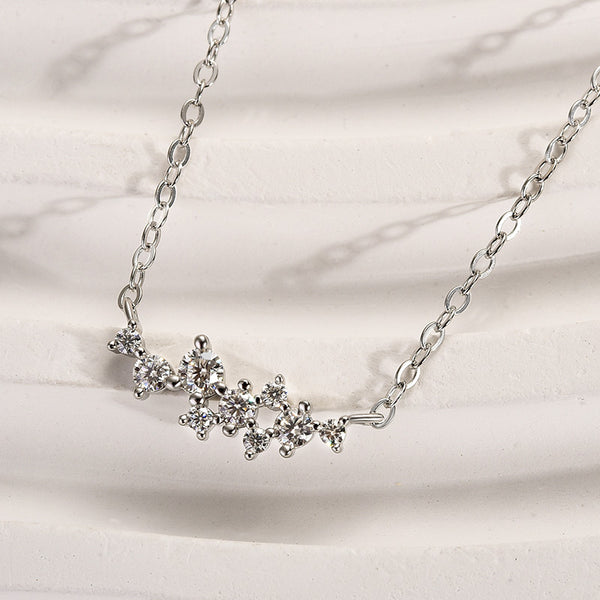 Louily Moissanite Lovely Gypsophila Moissanite Pendant Necklace