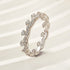 Unique 0.5Ct Eternity Crown-Shaped Wedding Band In Sterling Silver - louilyjewelry