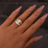 4.0Ct Solitaire Pear Cut Wedding Ring For Her With Enhancer Wedding Band - louilyjewelry