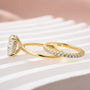 Moissanite 4.0 Ct Solitaire Cushion Cut Yellow Gold Wedding Ring Set - louilyjewelry