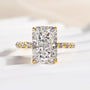 Louily Elegant Crushed Ice Cut Simulated Diamond Engagement Ring - louilyjewelry