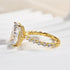 Louily Elegant Crushed Ice Cut Simulated Diamond Engagement Ring - louilyjewelry