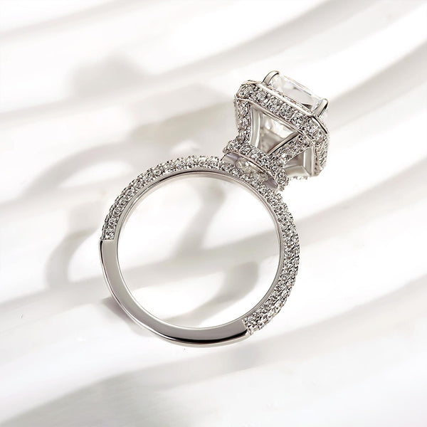 Louily Noble Halo Radiant Cut Engagement Ring