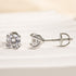 Louily Stunning White Gold Round Cut Earrings In Sterling Silver - louilyjewelry
