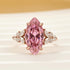 4.0 Ct Marquise Cut Pink Stone Engagement Ring - louilyjewelry