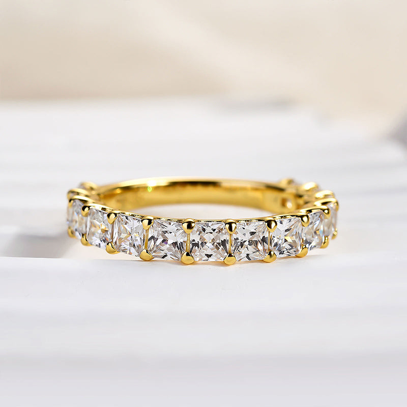 Louily Gorgeous Radiant Cut Women's Wedding Band - louilyjewelry