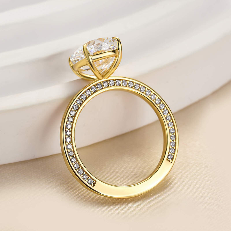 Louily Luxury Crushed Ice Oval Cut Engagement Ring - louilyjewelry