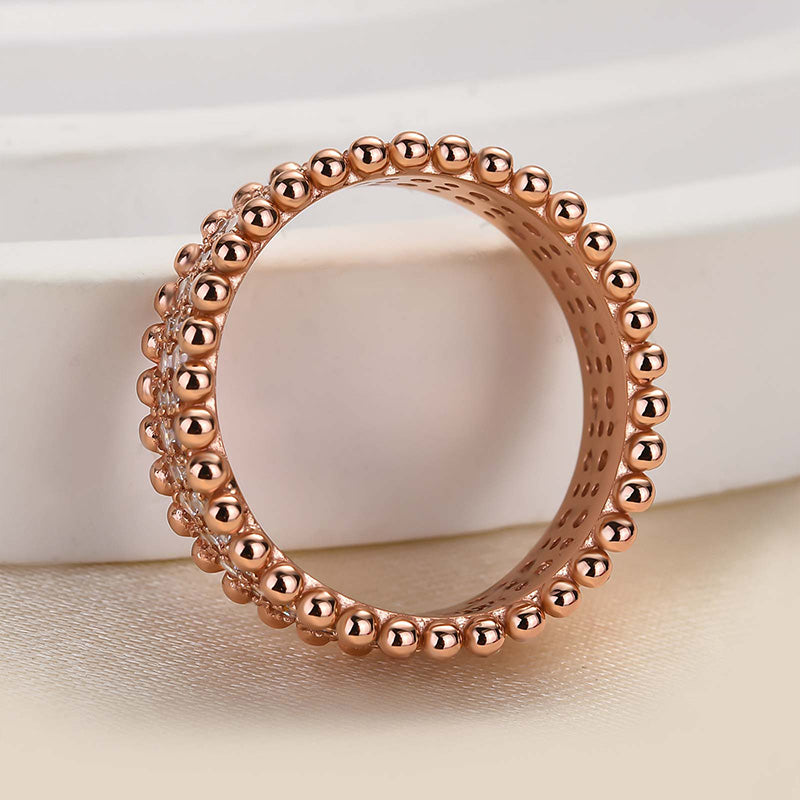 Louily Luxury Rose Gold Women's Wide Wedding Band - louilyjewelry
