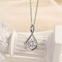 Louily Special Moissanite Twist Round Cut Pendant Necklace In Sterling Silver - louilyjewelry