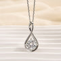 Louily Special Moissanite Twist Round Cut Pendant Necklace In Sterling Silver - louilyjewelry
