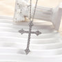 Louily Sterling Silver Classic Cross pendant Necklace - louilyjewelry