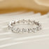 Louily Full Eternity Pear Cut White Gold Wedding Band Anniversary Rings For Women - louilyjewelry