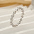 Louily Full Eternity Pear Cut White Gold Wedding Band Anniversary Rings For Women - louilyjewelry