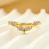 Elegant Round Cut Yellow Gold Half Eternity Wedding Band - louilyjewelry