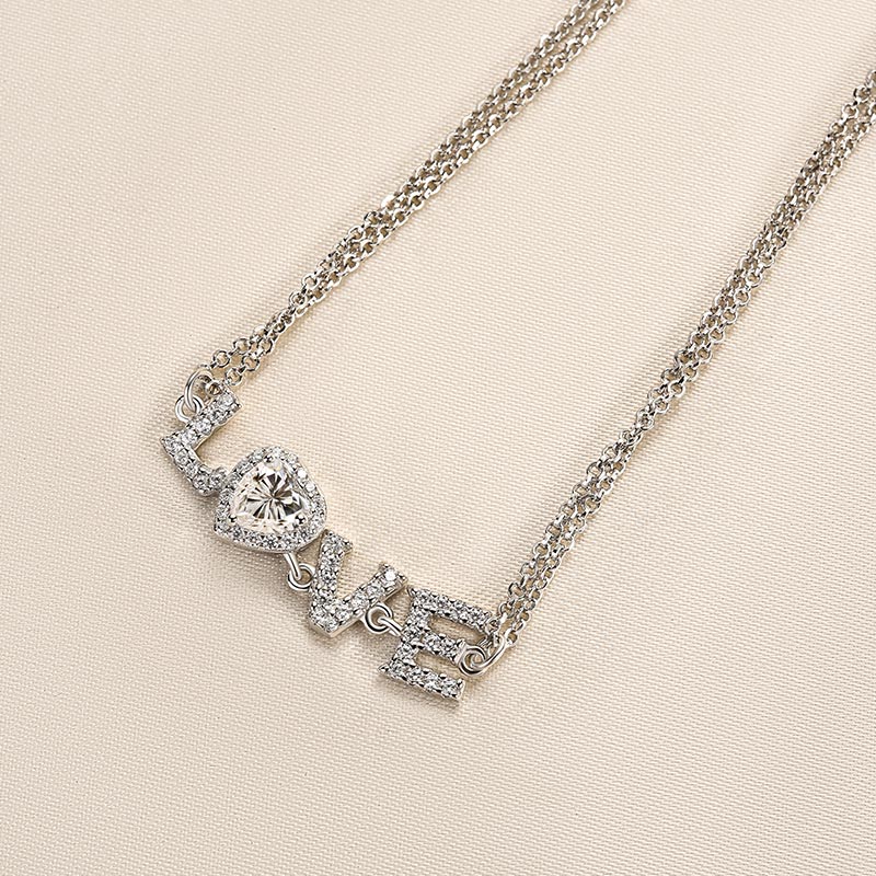 Louily Moissanite Heart-shaped Round Cut Bracelet - louilyjewelry