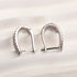 Louily Unique Moissanite U-shaped Round Cut Earrings In Sterling Silver - louilyjewelry