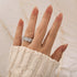 3.3Ct Halo Emerald Cut White Stone Anniversary Ring In Sterling Silver - louilyjewelry