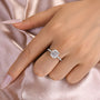 Louily Moissanite 3.0 Ct Cushion Cut Engagement Ring For Women - louilyjewelry