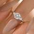 1.0Ct Three Stone Round Cut Moissanite Ring in S925 Sterling Silver - louilyjewelry