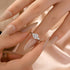 1.0Ct Three Stone Round Cut Moissanite Ring in S925 Sterling Silver - louilyjewelry