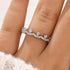 Unique 0.5Ct Eternity Crown-Shaped Wedding Band In Sterling Silver - louilyjewelry