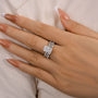 Louily Noble 3.5Ct Radiant Cut 3PC Wedding Ring Set - louilyjewelry