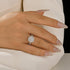 Moissanite 2.0Ct Halo Round Cut Twist White Gold Engagement Ring - louilyjewelry
