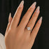 Moissanite Square 2.0Ct Princess Cut White Gold Triple Band Engagement Ring - louilyjewelry