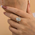 Louily Exquisite Halo Oval Cut Engagement Ring For Women In Sterling Silver - louilyjewelry