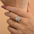 Louily Exclusive Crushed Ice Cushion Cut Engagement Ring For Women In Sterling Silver - louilyjewelry