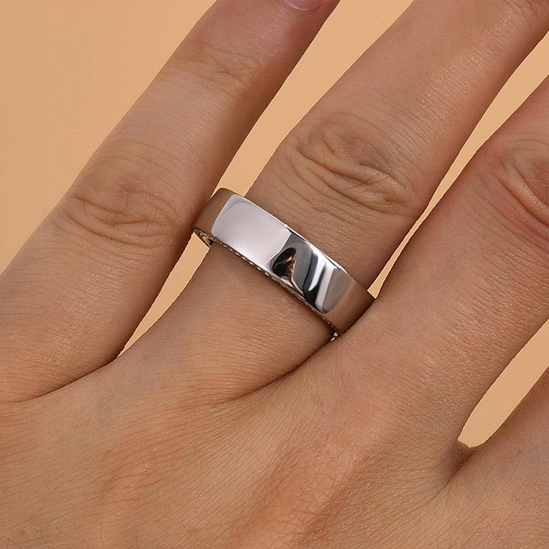 Louily Classic Men's Wide Wedding Band - louilyjewelry