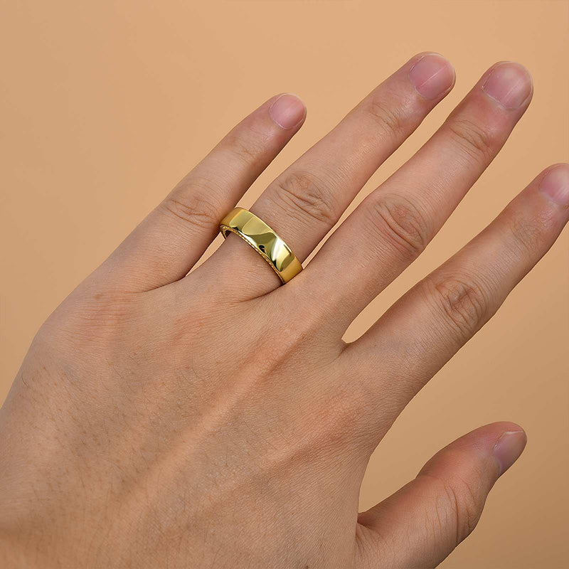 Louily Classic Men's Wide Wedding Band - louilyjewelry