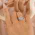 Moissanite 2.0Ct Halo Round Cut Twist White Gold Engagement Ring - louilyjewelry
