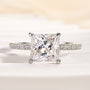 Louily Moissanite 2.0 Carat Square Princess Cut Engagement Ring - louilyjewelry