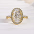Louily Exquisite Halo Oval Cut Engagement Ring For Women In Sterling Silver - louilyjewelry