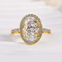Louily Exquisite Halo Oval Cut Engagement Ring For Women In Sterling Silver - louilyjewelry