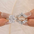 7.0Ct white gold radiant enhancer engagement ring set