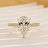 3.0Ct Pear Cut Engagement Ring Travel Ring In Sterling Silver - louilyjewelry