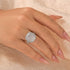 Louily Luxury Double Halo Three Shank Cushion Cut Engagement Ring - louilyjewelry
