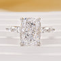 Vintage 5.5Ct Cushion Cut Engagement Ring In Sterling Silver For Women - louilyjewelry