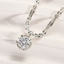 Louily Moissanite Starry Sky Sparkling Round Cut Pendant Necklace - louilyjewelry