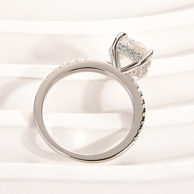 Louily Moissanite 3.0 Ct Cushion Cut Engagement Ring For Women - louilyjewelry