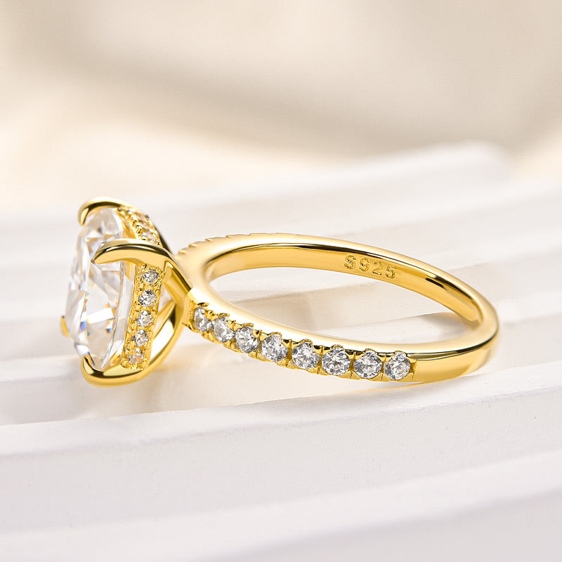 Louily Moissanite 3.0 Ct Cushion Cut Engagement Ring For Women - louilyjewelry