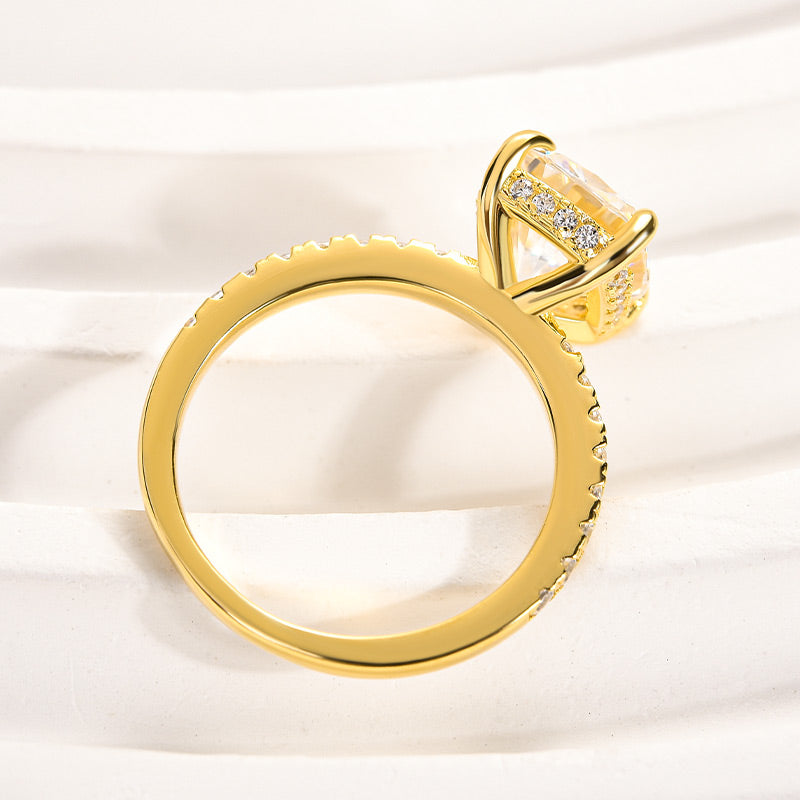 Louily Moissanite 3.0 Ct Cushion Cut Engagement Ring For Women - louilyjewelry