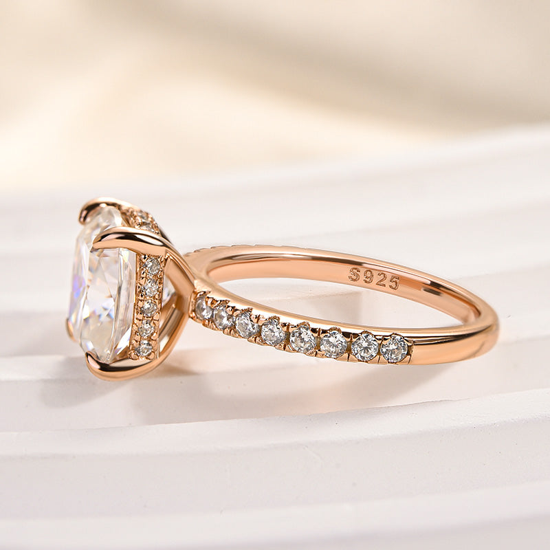 Louily Moissanite 3.0 Ct Cushion Cut Engagement Ring For Women - louilyjewelry