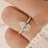 3.0Ct Pear Cut Engagement Ring Travel Ring In Sterling Silver - louilyjewelry