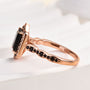 Louily Attractive Rose Gold Radiant Cut Engagement Ring - louilyjewelry